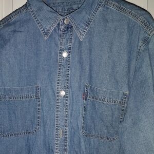 Vintage Denim Shirt Levi's Metal Buttons Size Large